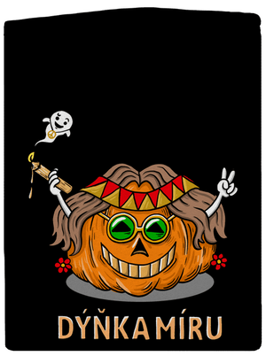 Dýňka míru pánská mikina na zip Black