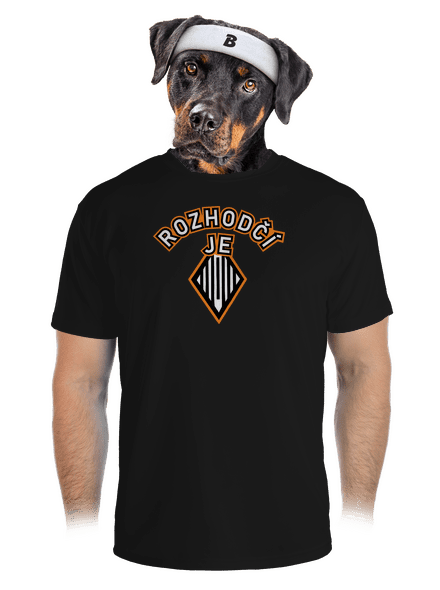 Rozhodčí pánské sportovní tričko Black