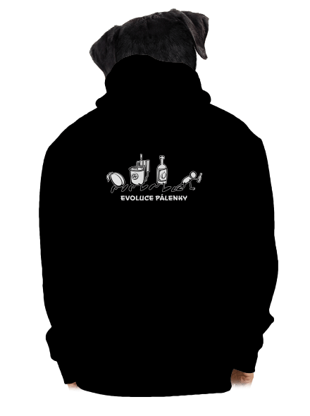 Evoluce pálenky pánská mikina na zip Black