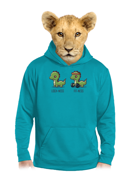 Fit-ness dětská mikina klokanka Hawaiian Blue