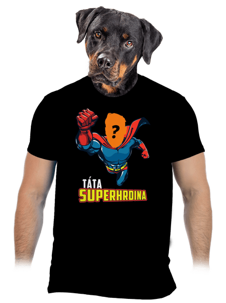 Táta superhrdina pánské tričko Black