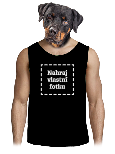 Vlastní potisk pánské tílko Black