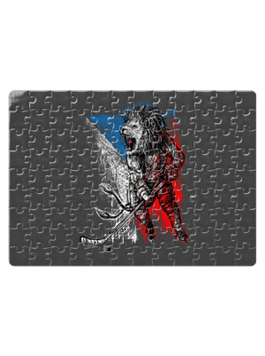 Hokejový lev puzzle White
