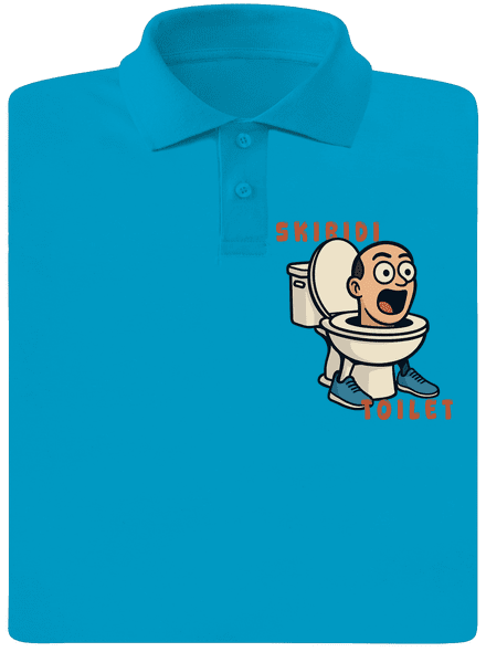 Skibidi Toilet pánská polokošile Blue Atol
