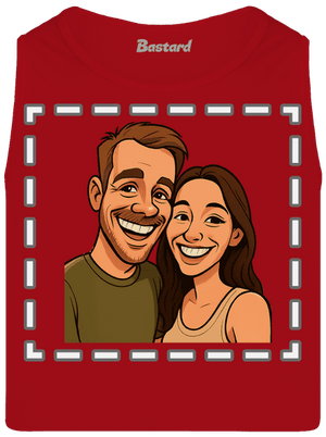 Karikatura z vlastní fotky pánské tílko Red