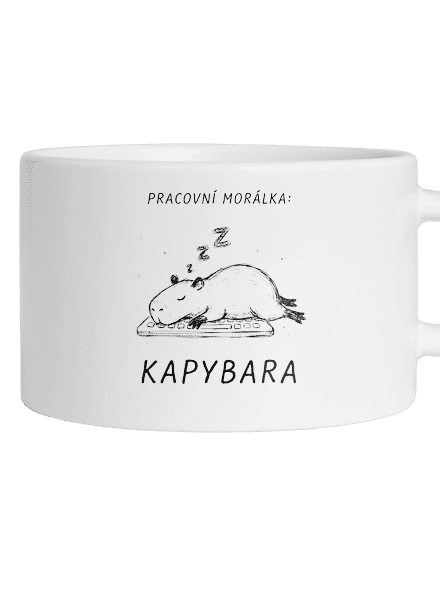 Pracovní morálka hrnek makronka White