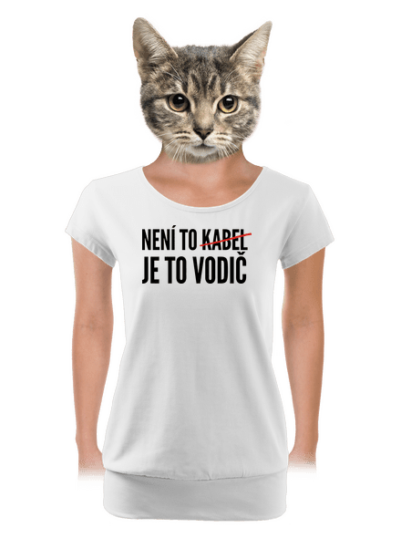 Je to vodič dámské tričko s lemem White
