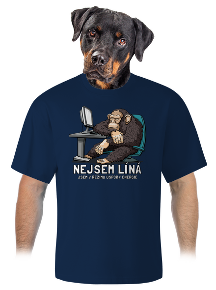 Nejsem líný unisex tričko oversized Midnight Blue