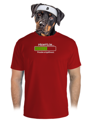 Přemýšlím pánské sportovní tričko Red Mal