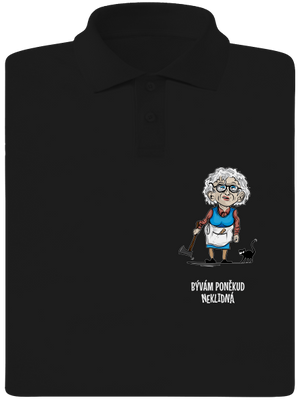 Neklidná - vlastní text pánská polokošile Black