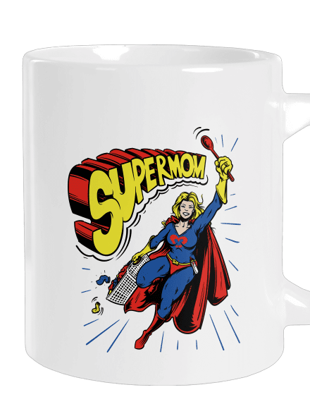 Supermom velký hrnek White