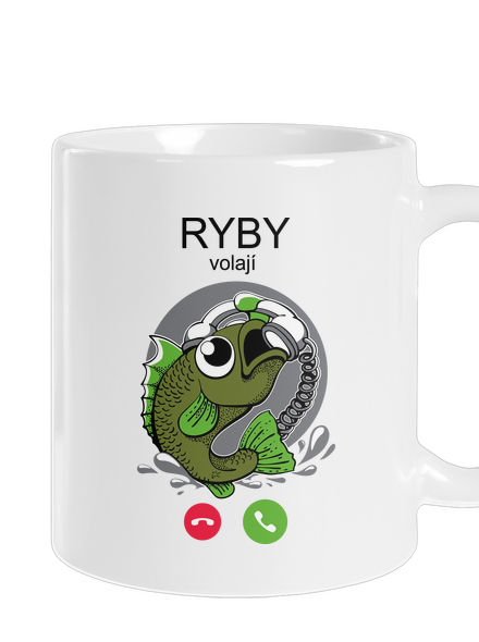 Ryby volají klasický hrnek White