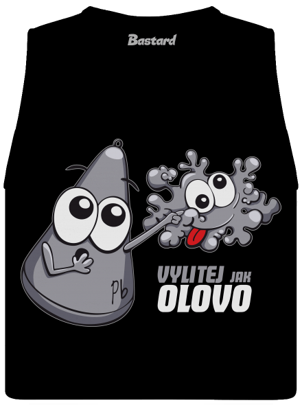 Vylitej jak olovo dámské tílko volné Black