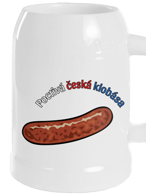 Poctivá buchta a klobása půllitr White