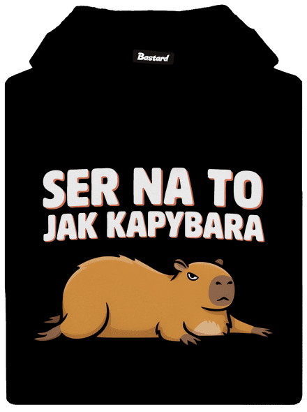 Jak kapybara pánská mikina klokanka Black