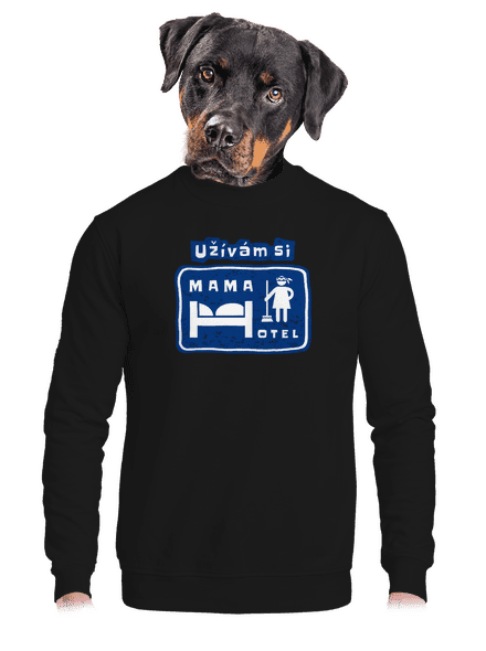 Mama Hotel unisex mikina bez kapuce Black