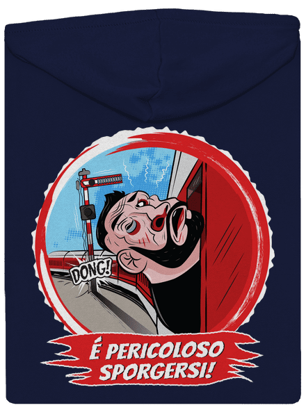 É pericoloso sporgersi pánská mikina na zip Navy