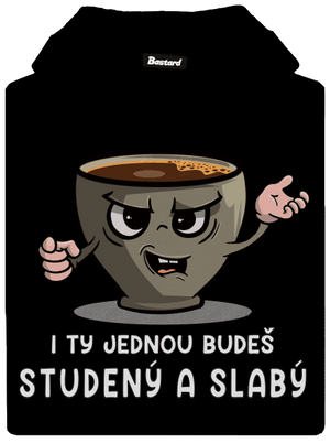 Studená káva pánská mikina klokanka Black