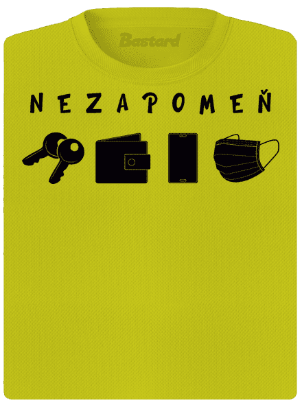Nezapomeň dámské sportovní tričko Neon Yellow