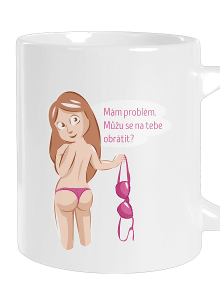 Můžu se obrátit? velký hrnek White