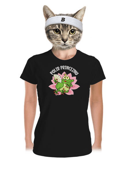 Polib princeznu a prince dámské sportovní tričko Black