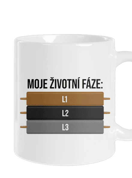 Moje životní fáze klasický hrnek White