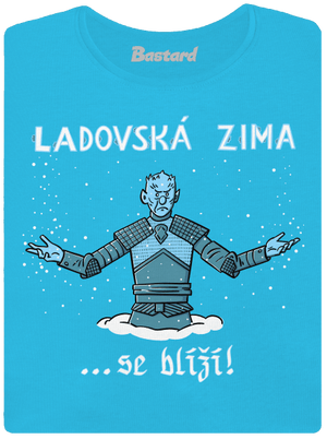 Ladovská zima se blíží dámské tričko s lemem Blue Atol