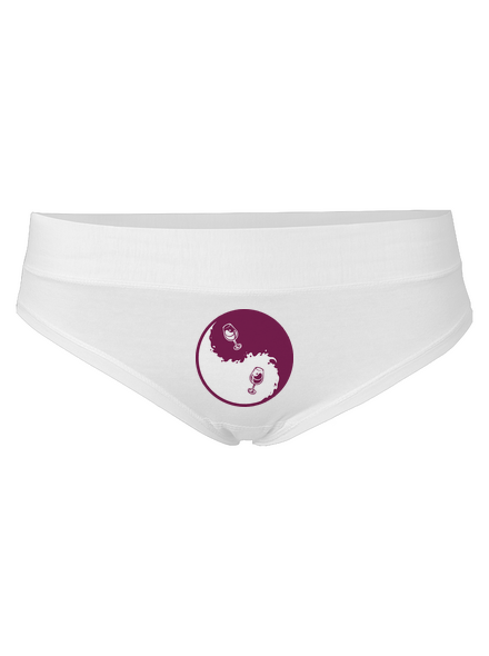 Jin Jang víno dámské kalhotky White