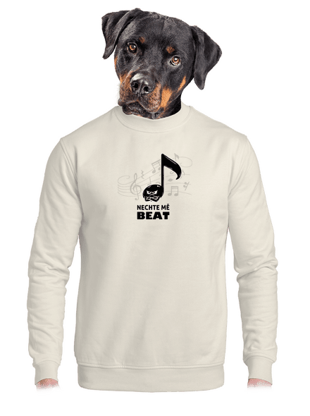 Nechte mě beat unisex mikina bez kapuce Off White