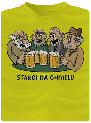 Starci na chmelu pánské sportovní tričko Neon Yellow