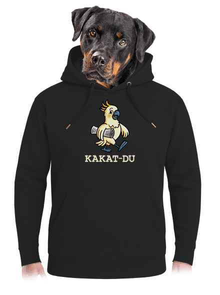 Kakat-du unisex mikina premium Dark Black
