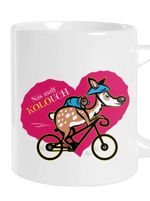 Kolouch na kole velký hrnek White