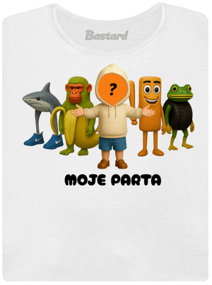 Brainrot parta pro kluky dámské tričko s lemem White