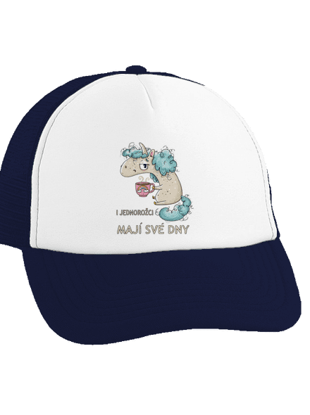 Jednorožci mají své dny kšiltovka truckerka French Navy cap