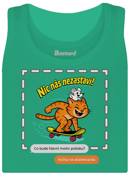Vlastní AI obrázek dámské tílko klasické Mint Mal