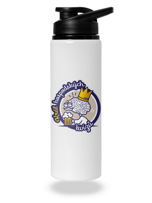 Král a královna kvízů lahev na vodu White