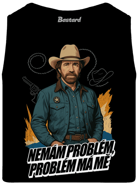 B19: Chuck Norris z Walker, Texas Ranger pánské tílko Black
