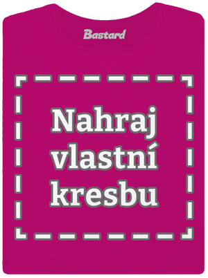 Dětské kresby - nahraj vlastní dámské tričko Fuchsia Red