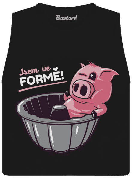 Ve formě dámské tílko volné Black