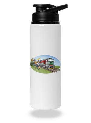 Šotouš na lovu lahev na vodu White