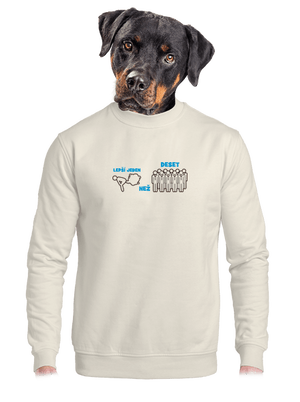 unisex mikina bez kapuce