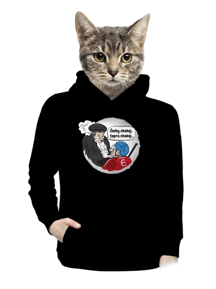 Český hokej dámská mikina klokanka Black