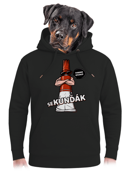 Sekunďák unisex mikina premium Dark Black