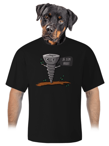 Já jsem Vruut unisex tričko oversized Black
