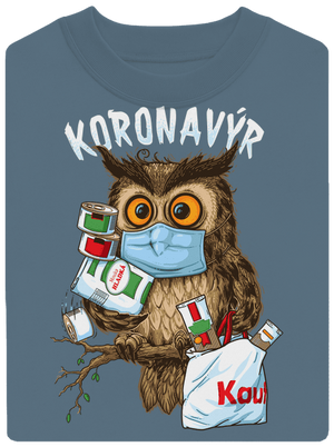 Koronavýr unisex mikina bez kapuce Nordic Blue