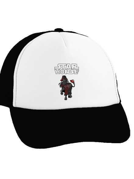 Star horse kšiltovka truckerka Black cap