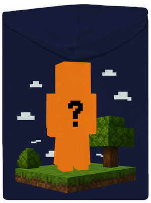 Minecraft z vlastní fotky pánská mikina na zip Navy