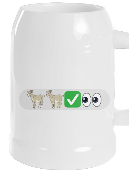 Emoji půllitr White