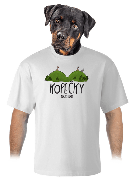 Kopečky unisex tričko oversized White