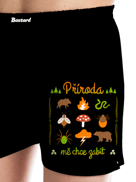 Příroda mě chce zabít pánské trenky Black